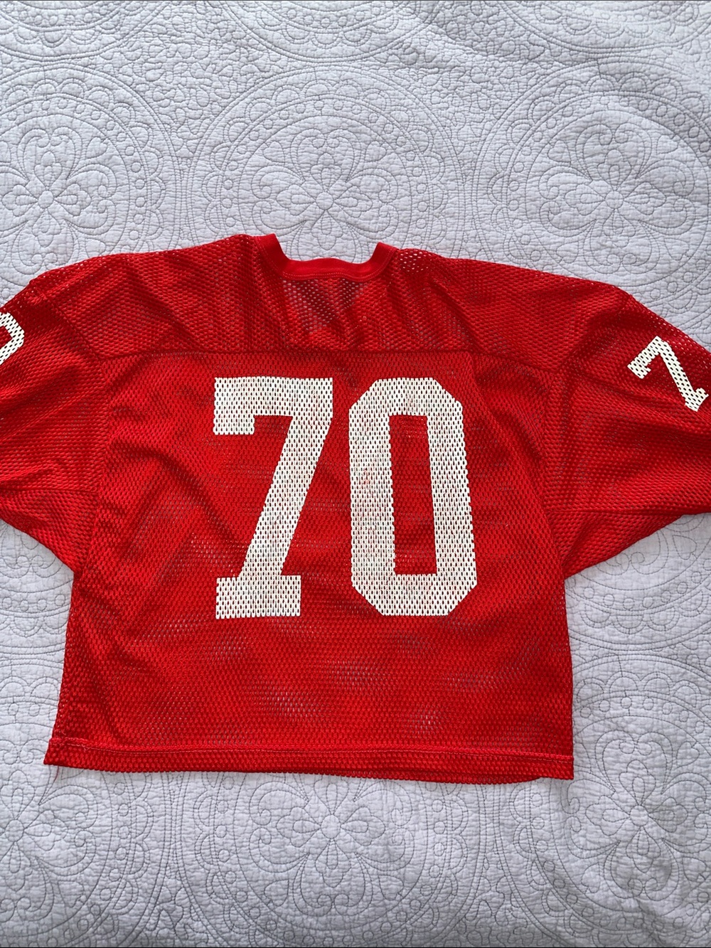 Vintage Russell Athletic #70 mesh football practice jersey (XL) - Picture 4 of 4
